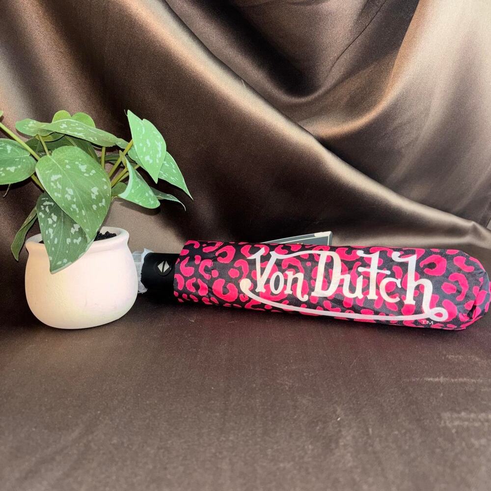 Von dutch pink leopard print umbrella - Picture 4 of 5
